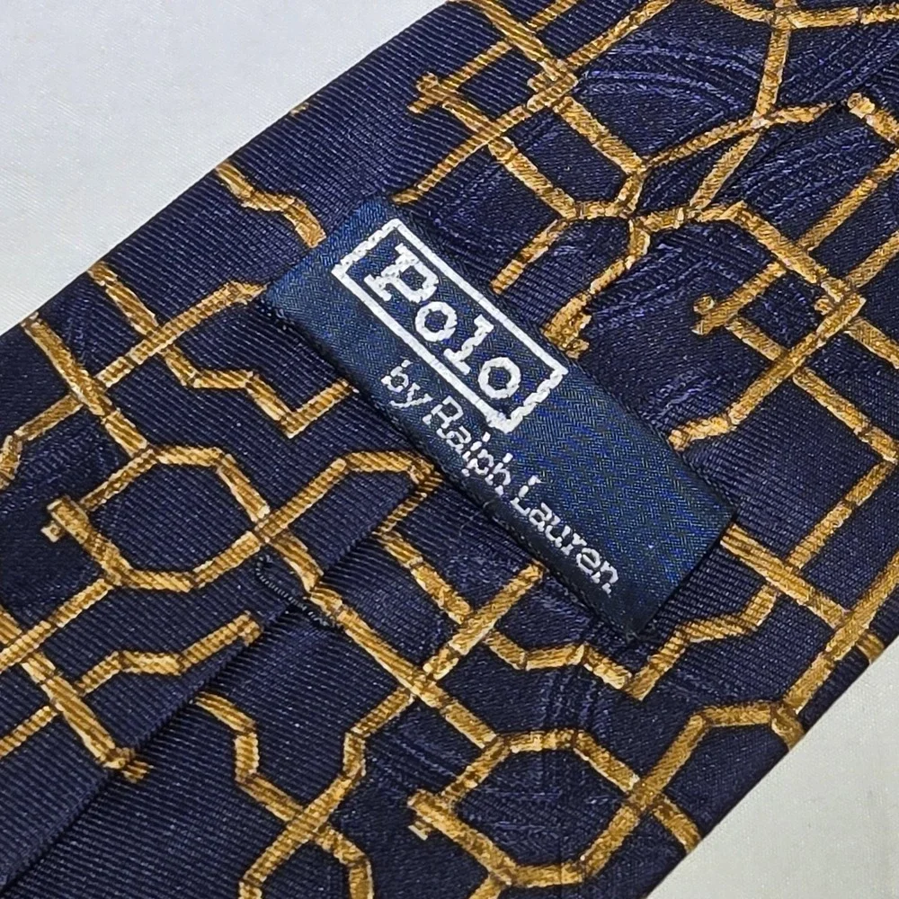 Vintage Polo Ralph Lauren Tie Silk Handmade USA 57